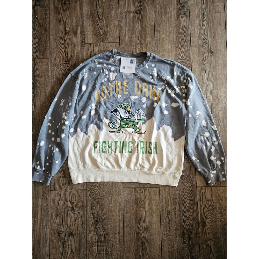 Notre Dame Fighting Irish Gameday Couture Sweatshirt Gray Size L